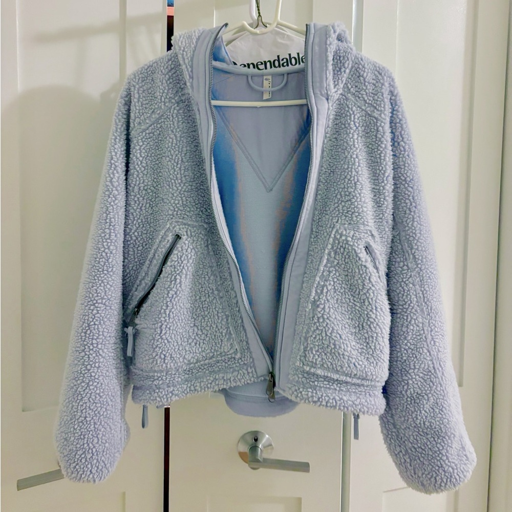FREE PEOPLE baby blue fleece